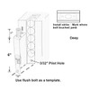 QCAA Solid Brass Flush Bolt, Square Shape, 6", Brushed Satin