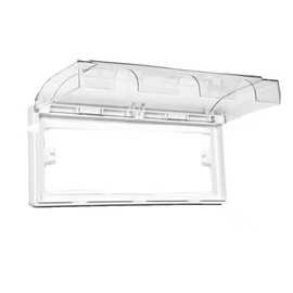 CTForest Transparent waterproof socket box, rain cover for plastic sockets, suitable for balconies, shower rooms and outdoors (offers space for three standard sockets)