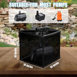 10 Inch Pond Filter Box,Pond Pump Filter Bag,Anti-Clogging Pond Filter,Suitable for Ponds, Waterfalls, Koi Ponds and Swimming Pools.