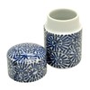 Tabletop Toothpick Holder with Lid, Arita Pottery, Octopus Arabesque, Blue,