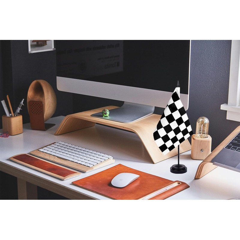 WXTWK 2 Pack Checkered Black and White Racing Flag Race