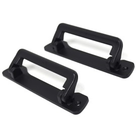 Design61 Set of 2 Handles Furniture Handle Bowls Folding Handle Made of Plastic 125 mm Black