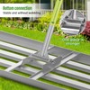 Lawn Leveling Rake,48x12 inch Heavy-Duty Galvanized Steel Landscape Rake with