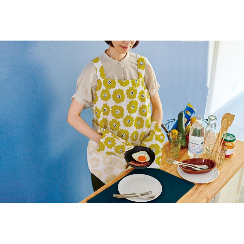 REP Heather Apron, Gray, Approx. H 28.7 x W 39.4