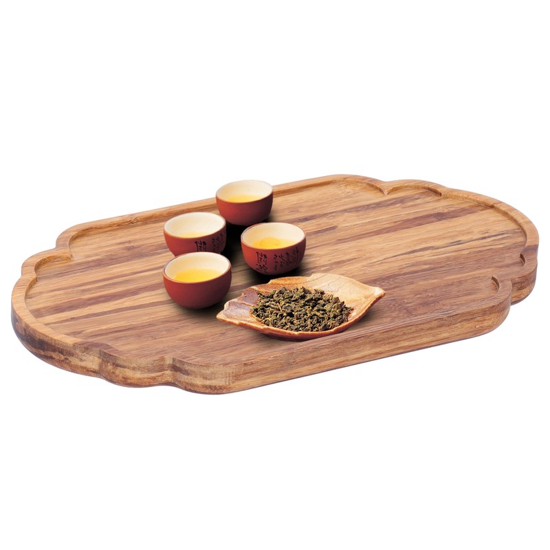 Simple Tea Tray Bamboo Tea Serving Tray Dish Saucer Home
