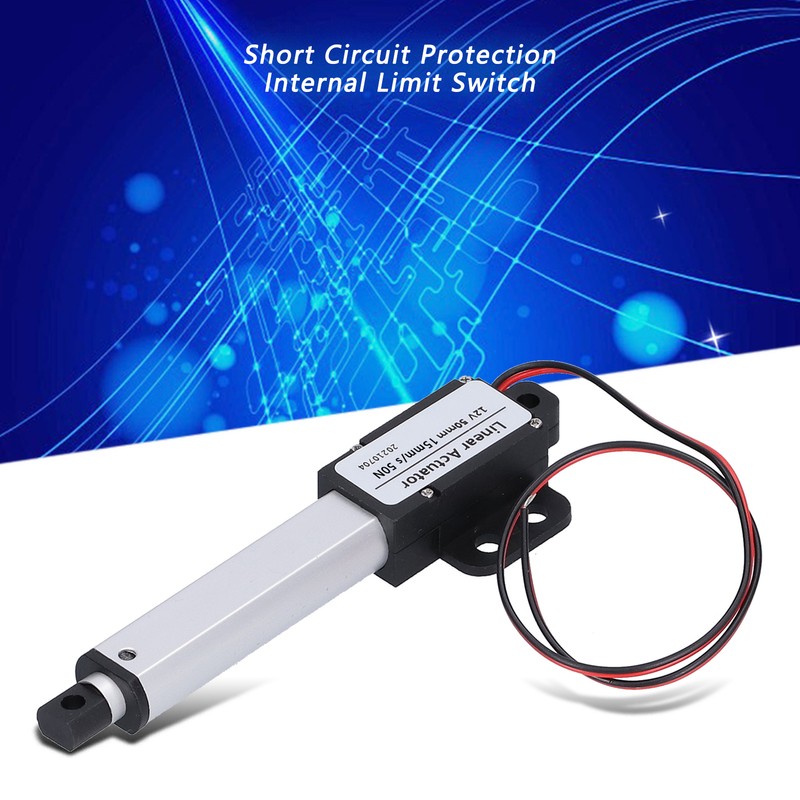 Linear Actuator 50mm 12v DC Low Noise Internal Limit Switch