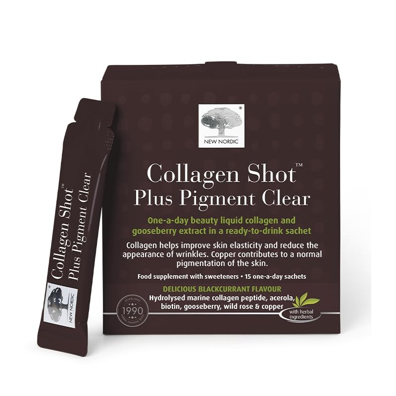 New Nordic Collagen Shot Plus Pigment Clear, Marine Collagen &