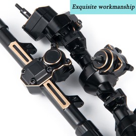 SCX24 Universal Front and Rear Axles Set with Counterweights for 1/24th RC Crawler Car (Front & Rear)