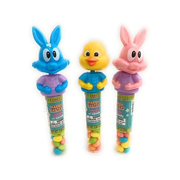 Easter Candy Bobbin Bunnies Spring 3 Bobbin Heads Pink and