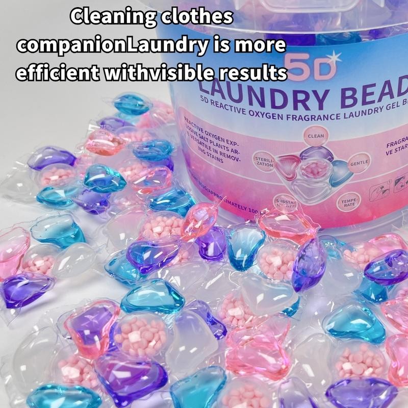 Long Lasting Fragrance Laundry Beads, 5-In-1 Multi-Purpose Cleaning Solution, Effective