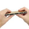 Harmonica Professional Mouthorgan Diatonic Harp 1.2mm Brass Base Plate 24‑Hole