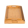 BirdRock Home 3 pc Breakfast Bed Tray (Rounded) - Bamboo