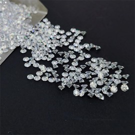 Moissanite Stones Forever One Cut Colorless White D Color VVS1 1mm Moissanite Loose Round Cut Small Moissanite Loose Stones Excellent Cut (1.0mm 200pcs)