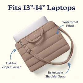 VANDEL 13-14 inch Laptop Carrying Case Sleeve with Strap, Shoulder Bag with Handle, Macbook Pro 14 Inch Laptop Bag for Women