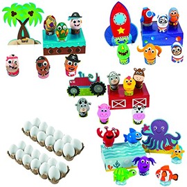 Fun Express Ultimate Egg Decorating Craft Kit Assortment - Enough for 23 Eggs
