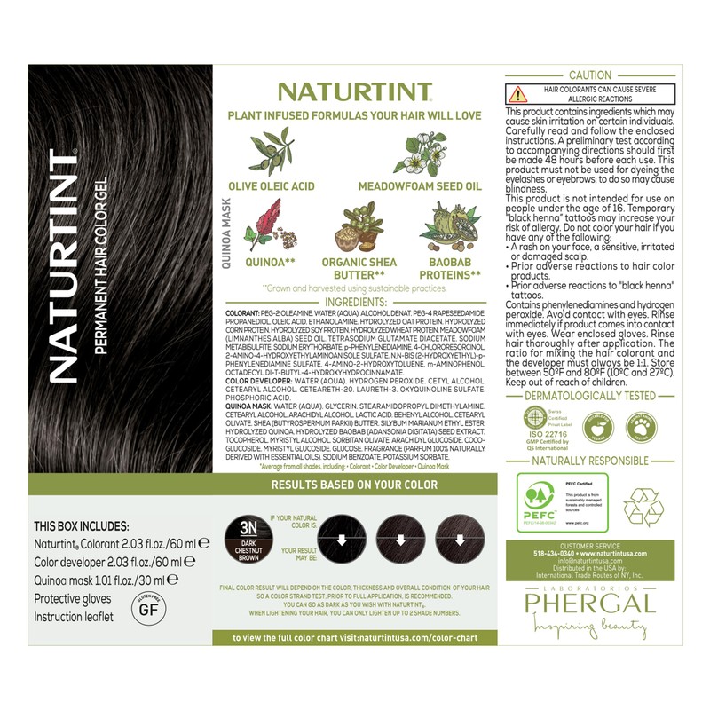 Naturtint 3N Dark Chestnut Brown Permanent Hair Color (Pack of