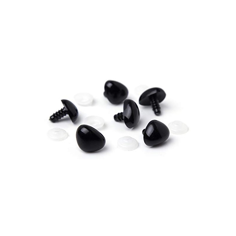 Cousin DIY Shank Back Animal Nose 18mm, 6Pc, Black