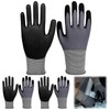 TIANXUAN 3 Pairs Safety Work Gloves Nitrile Coated Safety Work
