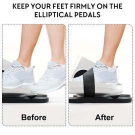 GUMWIG Leg Exerciser Traction Straps, Under Desk Elliptical Trainer 2 Pack Traction Straps，Electric Leg Exerciser Ellipse Equipment Pedal Band for Seniors to Secure & Stability Foot Accessories