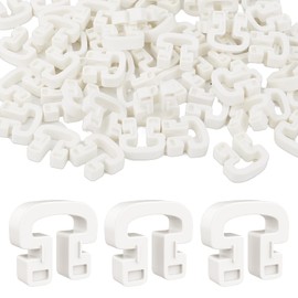 XCDBW 70 Pcs Soccer Goal Net Clips, Durable Plastic Lock Net Clip Football Accessory Replacement Stop Clips for Most Goals Soccer Training Net Attachment Systems, White