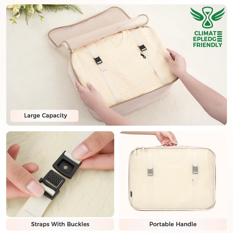 BAGAIL 8 Set Packing Cubes Luggage Packing Organizers for Travel