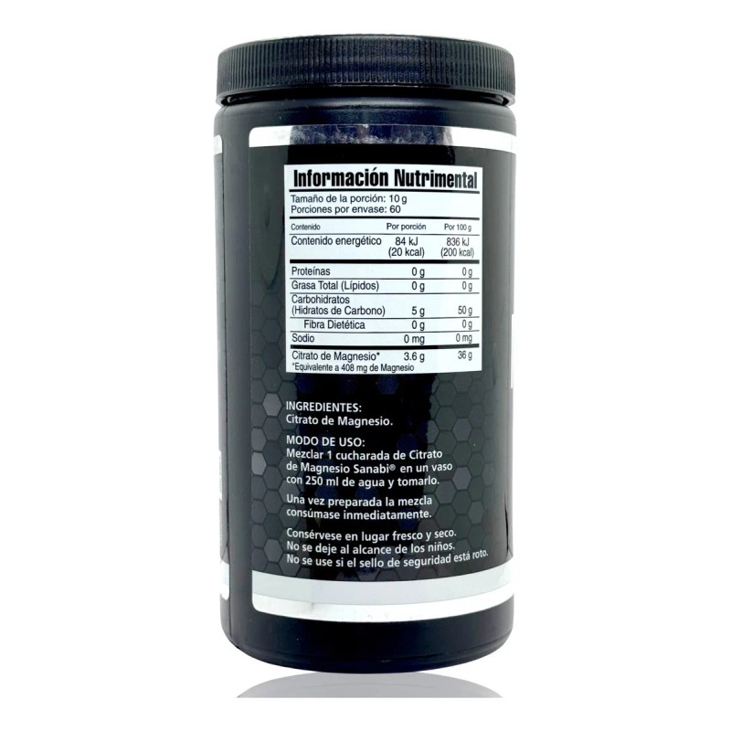 Citrato De Magnesio 600 G Sabor Natural Sanabi