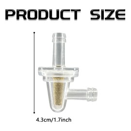 Tobenbone 2 PCS 1/4 Inline Fuel Filter, Small Motorcycle Engine In Line Fuel Filter, Universal 90 Degree Clear Gas Fuel Filter Replacement for Motorcycle Bike Scooter ATV Quads Fuel Line Gas Engine