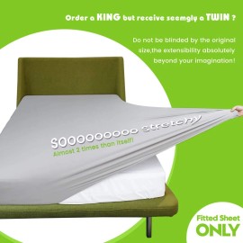 COSMOPLUS Fitted Sheet King Fitted Sheet OnlyNo Flat Sheet or Pillow