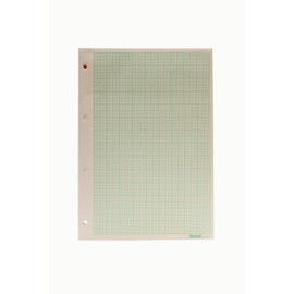 Clairefontaine - Ref J34BZ - Chartwell Graph Pad (Contains 50 Sheets) - A4 (210 x 297mm) Sized, 2, 10 & 20mm Square Rulings, 70gsm Punched Paper, FSC-Certified