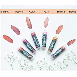 Crazy Rumors 'Hibiskiss' Pearl Light Pink Soothing Lip Balm Stick for Dry Lips, 100% Natural and Vegan 4g