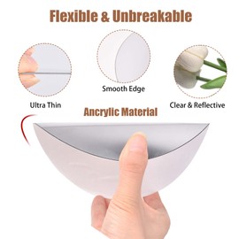 CEYAZYE Wall Mirror, Circle Mirror Tiles Self Adhesive, 32 PCS Acrylic Mirror Stick on Mirrors for Wall, Removable Peel and Stick Wall Decals for Home Living Room Bedroom