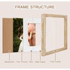 Square 12x12 Rustic Picture Frame, Decorative Distressed Beaded Detailing, Natural