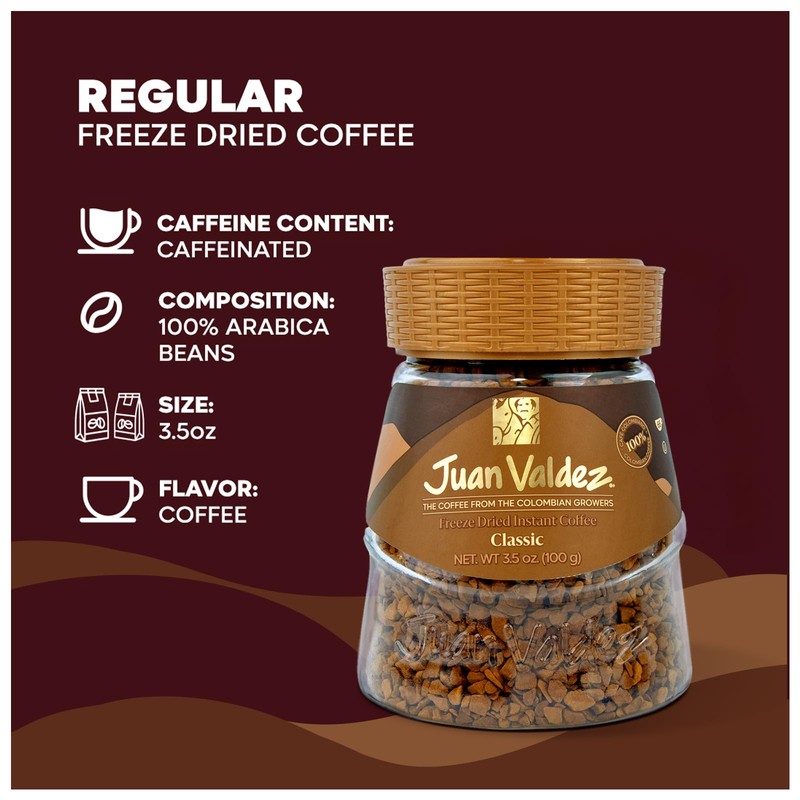 Juan Valdez Freeze-Dried Instant Coffee - Classic Flavor | 100%