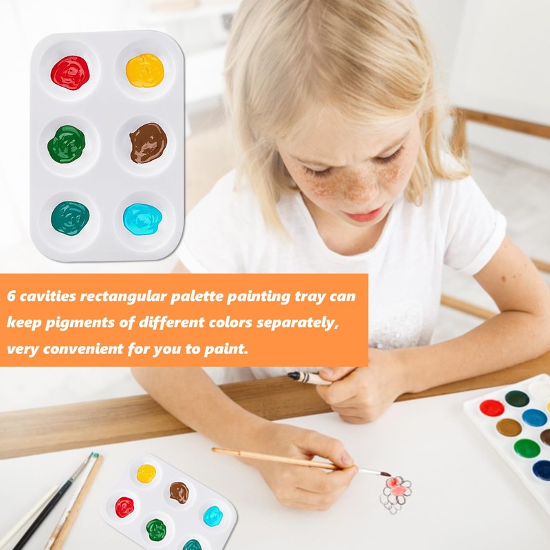 IVANY 10pcs Paint Mixing Palette Tray,Paint Tray Palettes,Plastic Rectangular with
