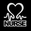 Nurse Heartbeat Decal Vinyl Sticker|Cars Trucks Vans Walls Laptop| White