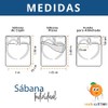 Melocotton Juego de Sábana Individual de Microfibra 1800 grabada a