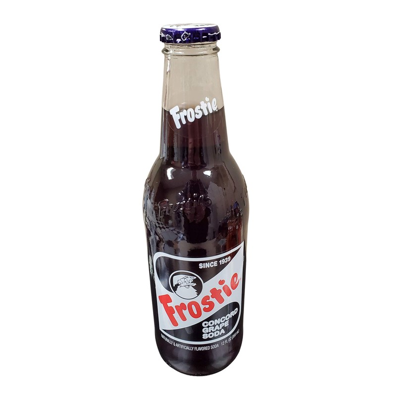 Frostie Soda 12 ounce Glass Bottles (Grape, 4)