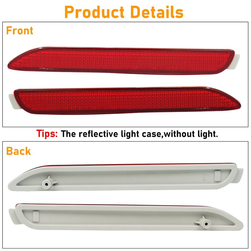 Abodvu Compatible with Toyota RAV4 Rear Bumper Reflector 2019-2024,Sienna Left