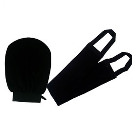 Hypoallergenic Microfiber Exfoliating Back Scrubber & Mitt Long Bath Towel Black Long Exfoliating Back Scrubber Towel 5ea