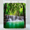 Simpomsy Outdoor Shower Curtain For Garden Green Lake Summer Waterfall