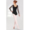 DANSHOW Women Short Sleeve Ballet Leotards for Adult Dance, Z-black,