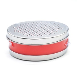 Kunovo Cheese Grater with Airtight Storage Container,Cheese Shredder&Vegetable Grater(2-in-1)，Box Grater (A-Red)