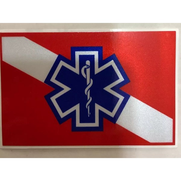 DIVERS DECAL 3" x 2" STICKER WITH CENTER STAR OF
