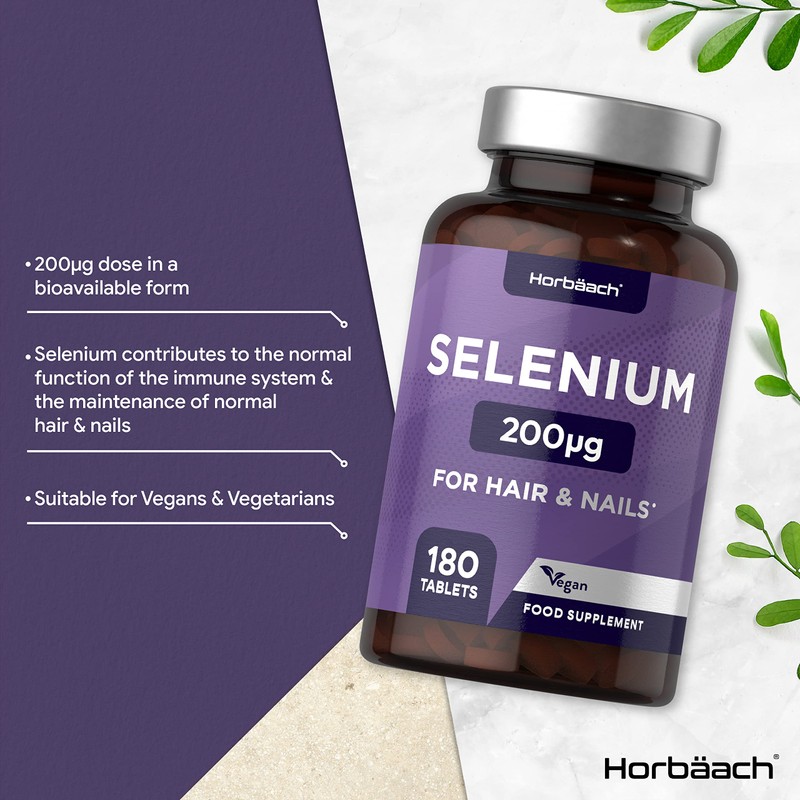 Selenium 200mcg Supplement | 180 High Strength Tablets | with
