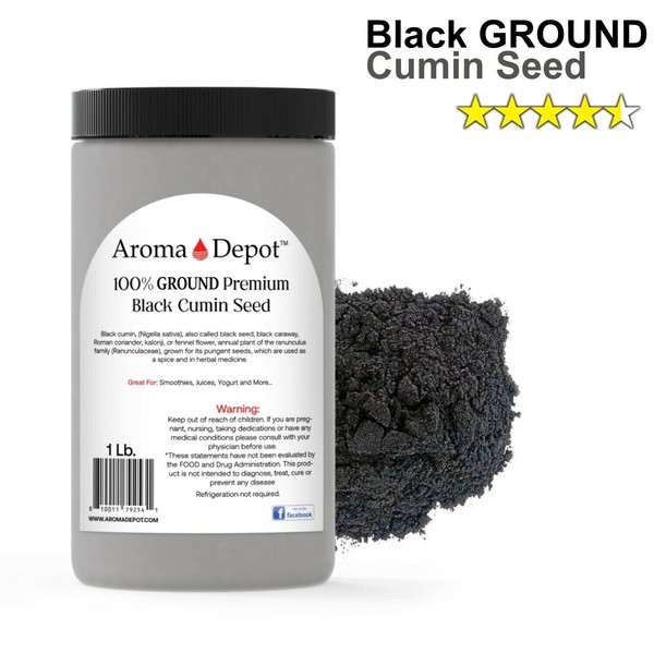 1 lb GROUND Black Seed Powder JAR NIGELLA SATIVA Semilla Comino Negro
