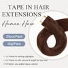 Originea Tape-In Extensions, Real Hair Extensions, 20 Pieces, 40 g,