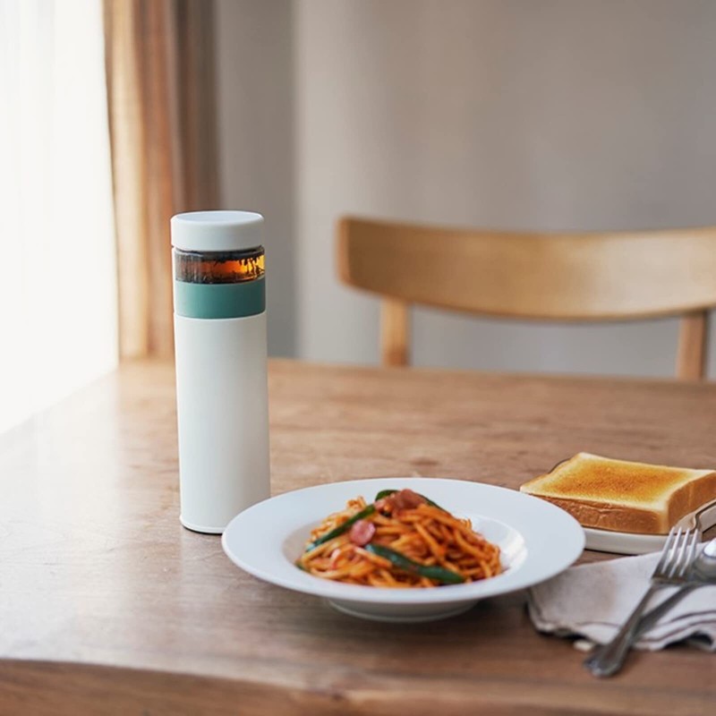 Smile LALALUCTUS Tea Bottle with Strainer, Vacuum, Double Wall Structure,