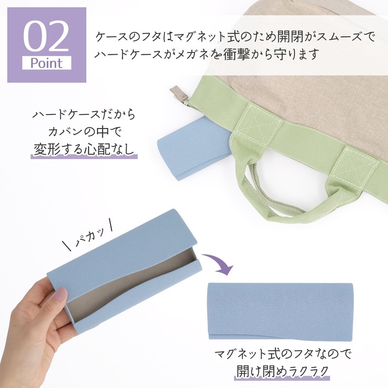 Looca Women's Glasses Case, Simple & Stylish, Slim, Stylish, Cute,