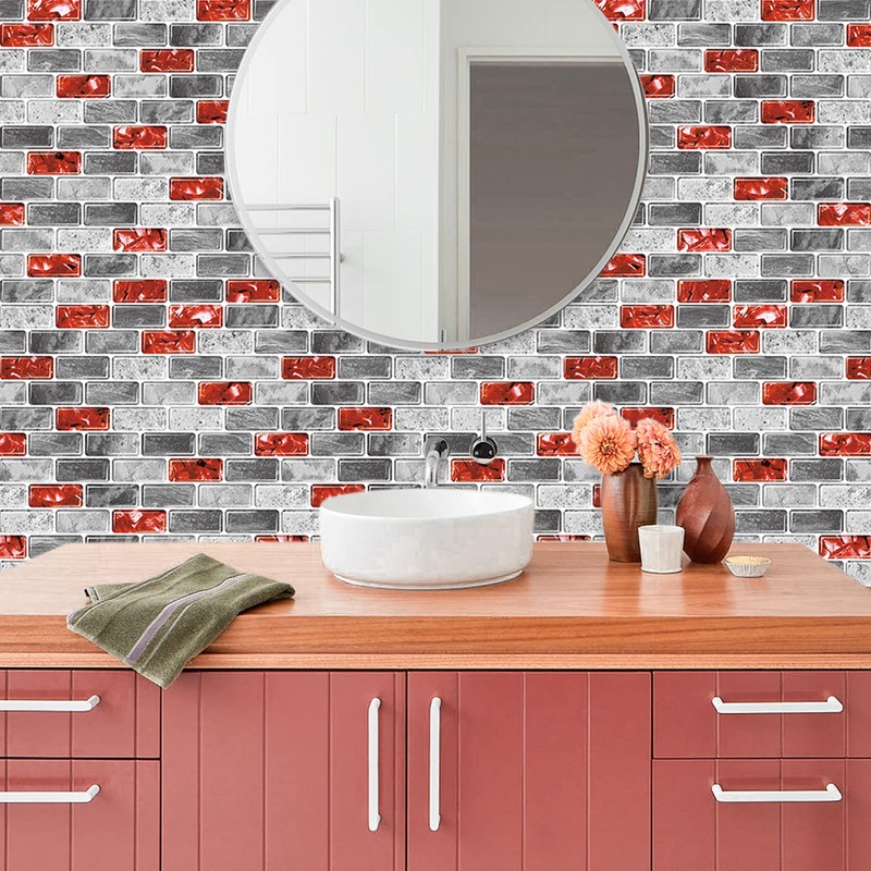 WalDecoo Marble Peel and Stick Backsplash for Kitchen, 10-Sheet Stick
