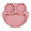 IDVVSSX Silicone Baby Plate with Suction, Owl Shape Suction Plate
